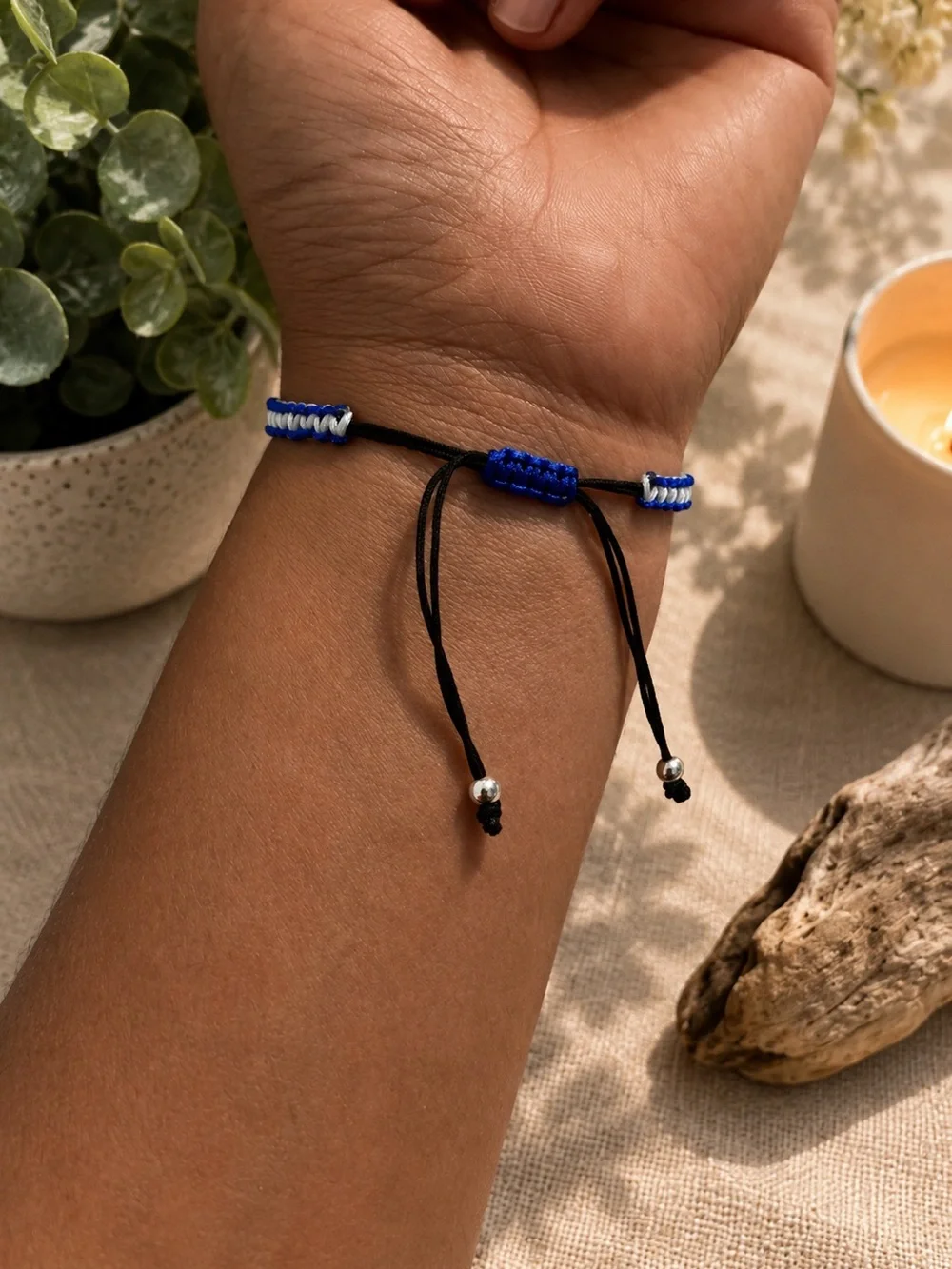 Blue and White Evil Eye Bracelet / Pulsera Ojo Turco Azul y Blanco